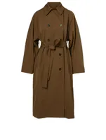 Wool-Blend Double-Breasted Coat