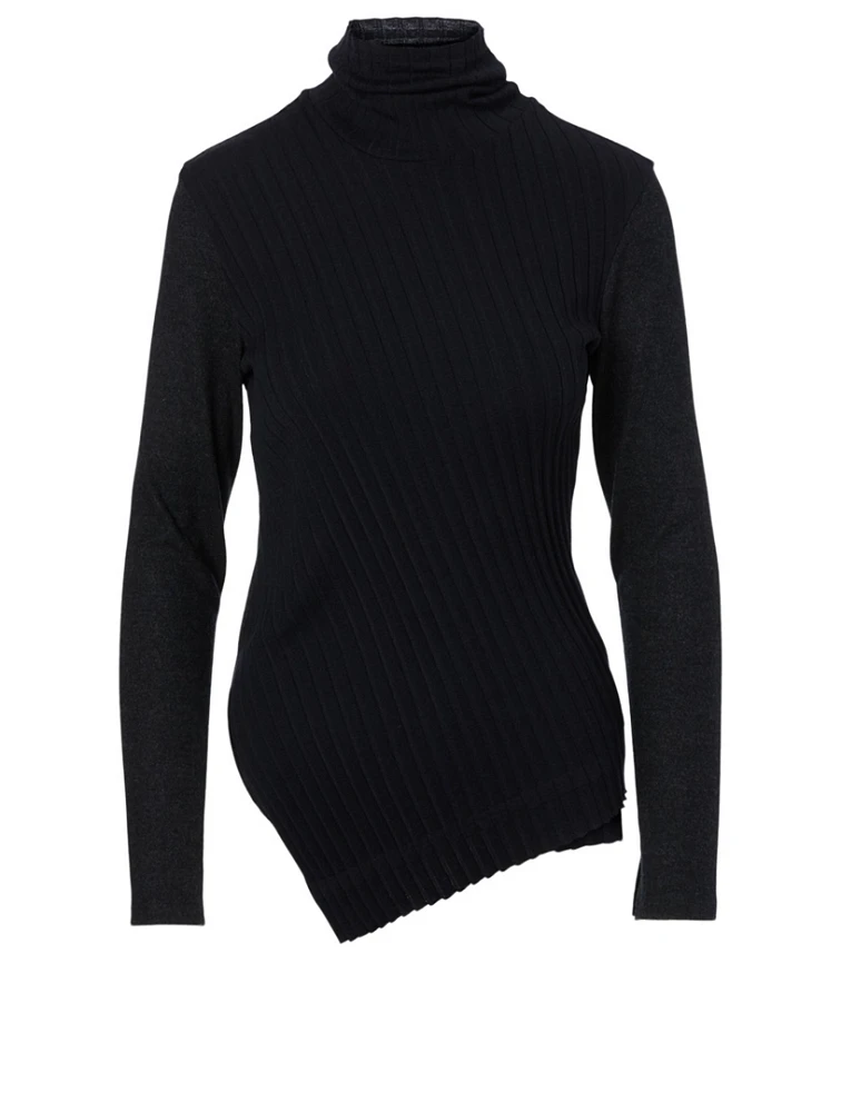 Wool Turtleneck Top