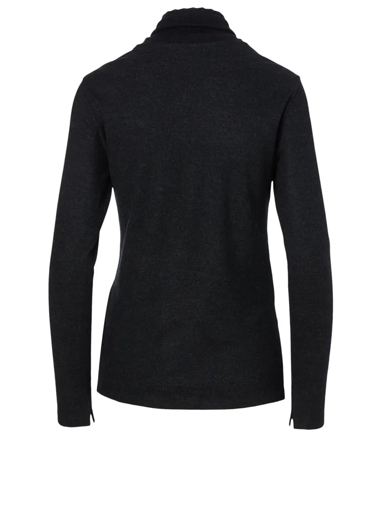 Wool Turtleneck Top