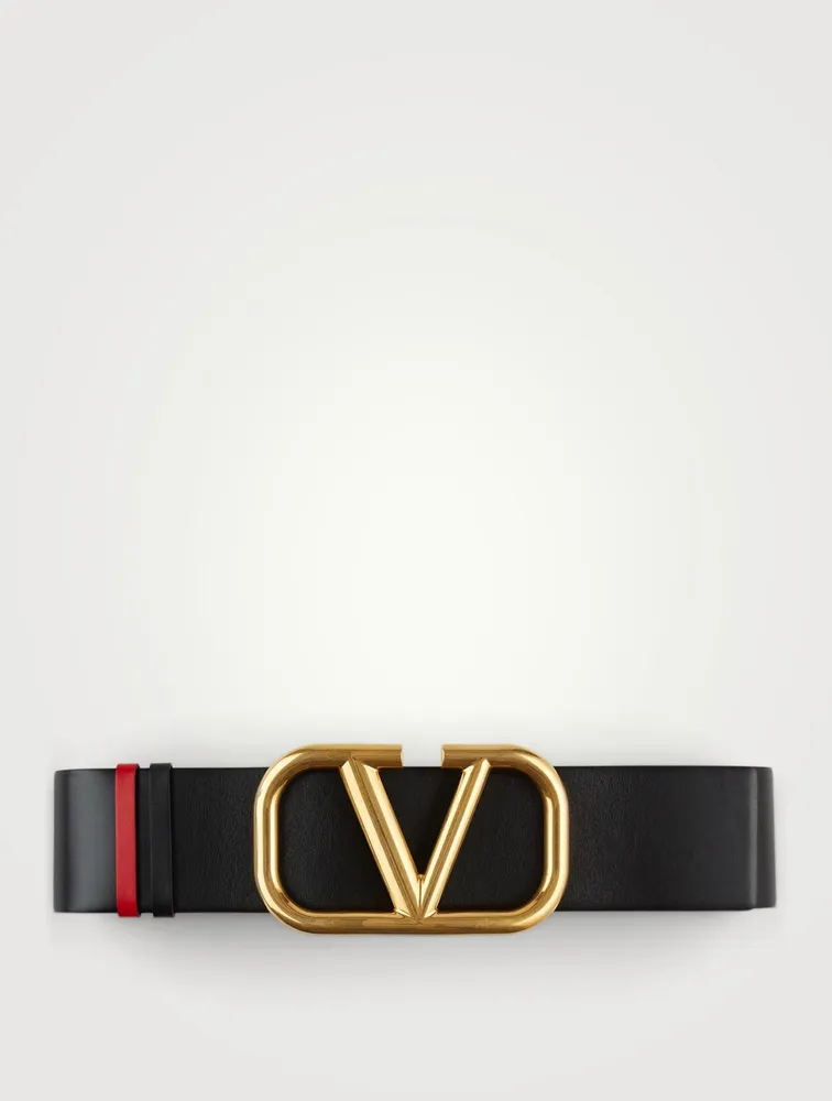 VLOGO Signature Leather Reversible Belt