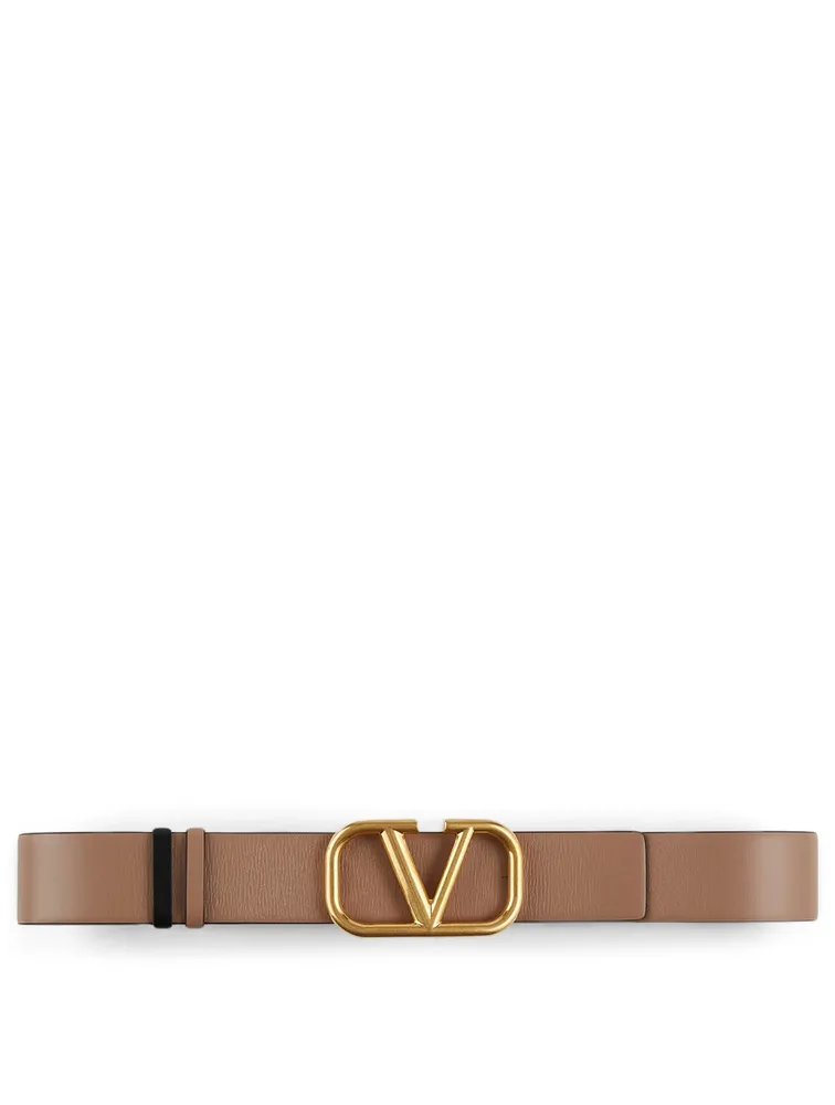 Leather VLogo Belt