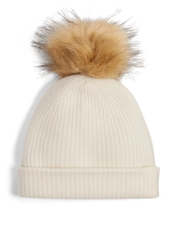 Cashmere Beanie With Pom Pom