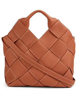 Basket Woven Leather Bag