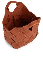 Basket Woven Leather Bag