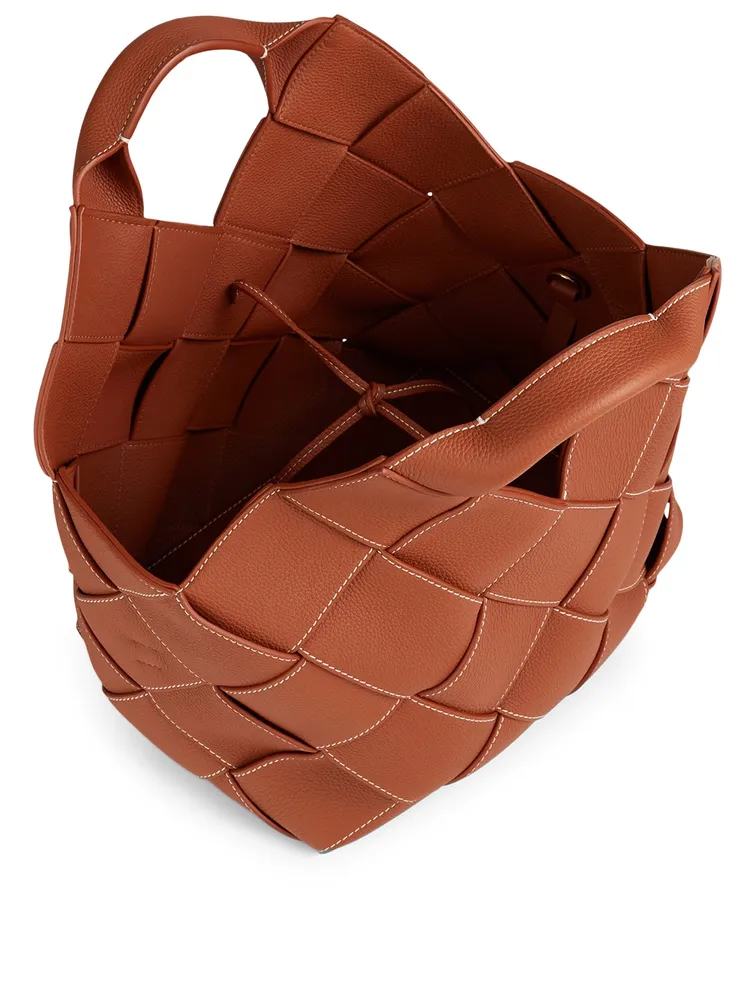 Basket Woven Leather Bag