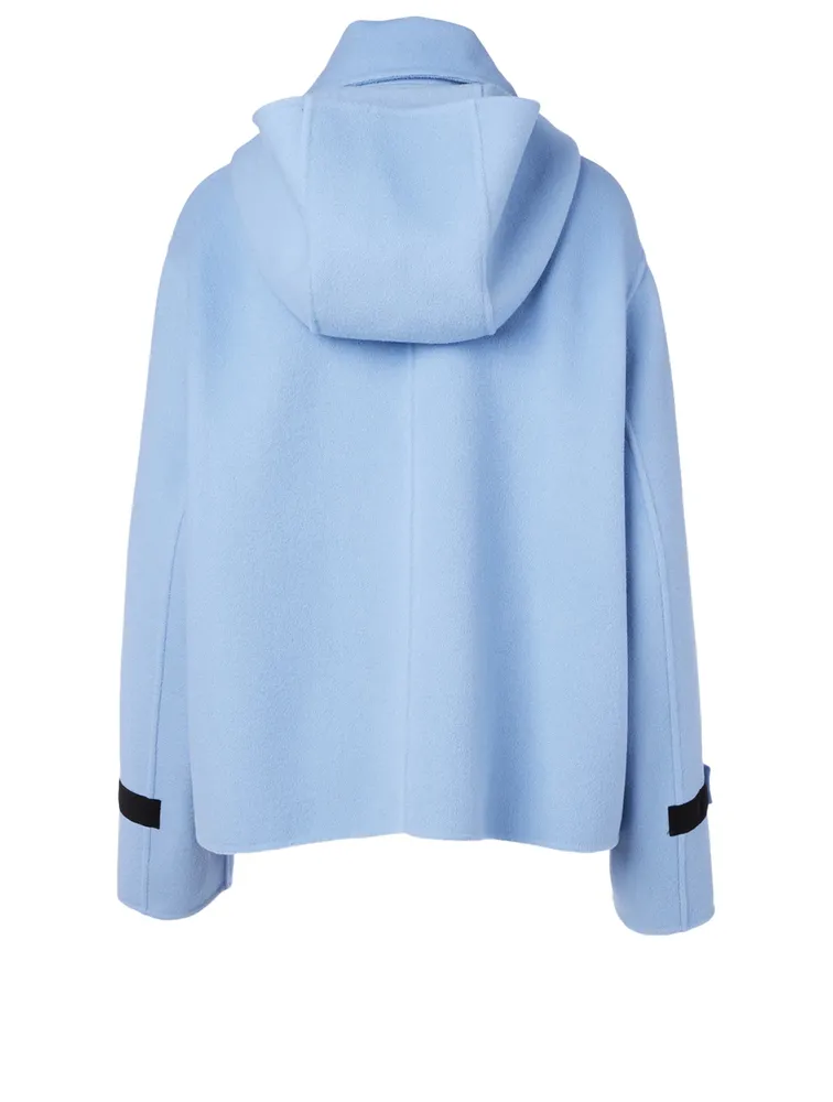 Wool And Cashmere Coat With Hood