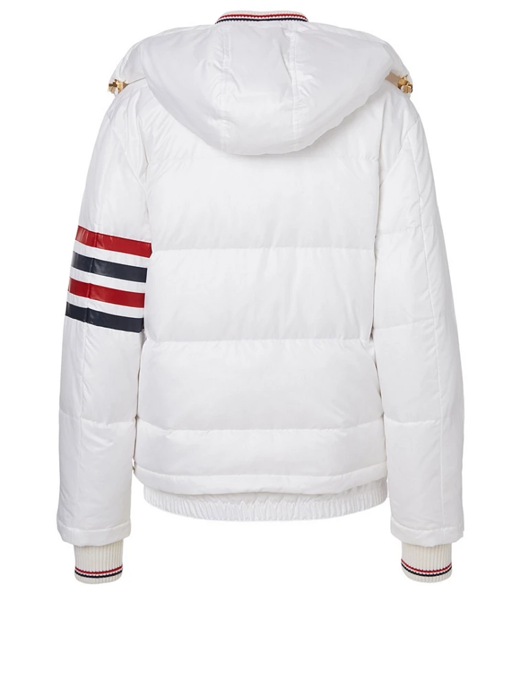 Down Bomber Jacket With Hood