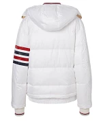 Down Bomber Jacket With Hood