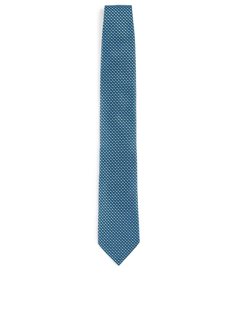 Silk Tie In Micro Pattern