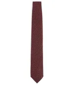 Silk Tie In Geo Pattern