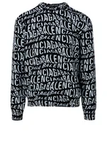Wool-Blend Sweater Logo Print