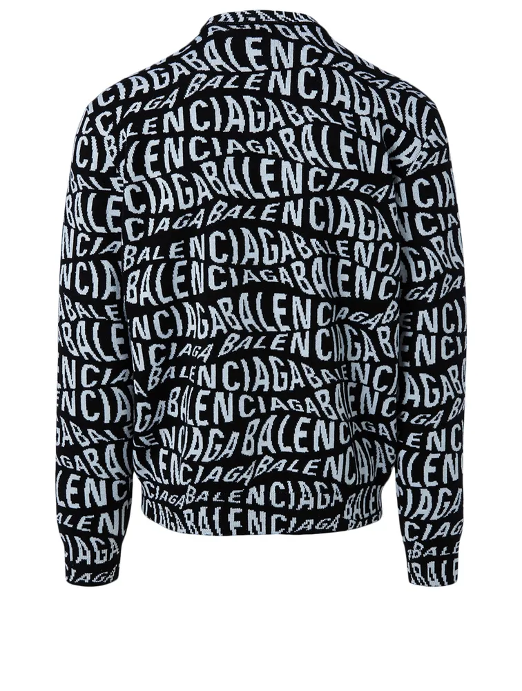 Wool-Blend Sweater Logo Print