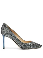 Romy 85 Coarse Glitter Fabric Pumps