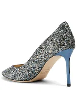 Romy 85 Coarse Glitter Fabric Pumps