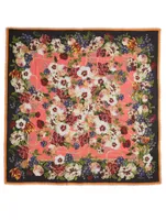 Modal And Cashmere Scarf In Floral Print