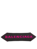 Silk Logo Scarf In Polka Dot Print