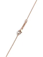 Small Fireworks 18K Rose Gold Heart Pendant Necklace With Diamonds