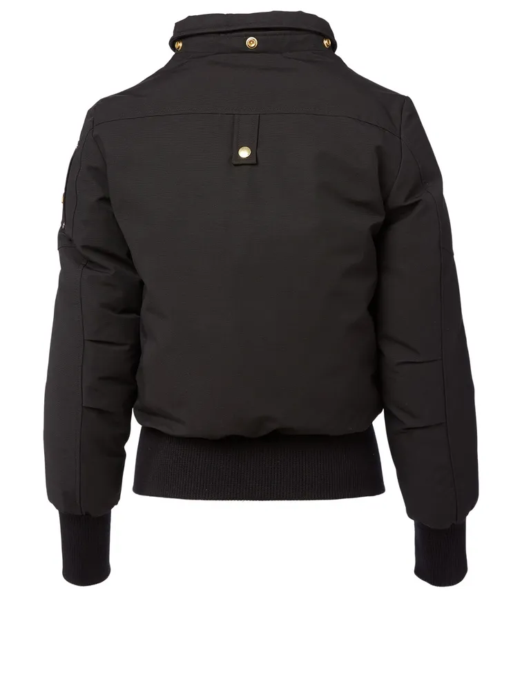 Gold Collection Sainte Flavie Down Bomber Jacket With Fur Hood
