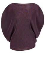 Pleated Top In Gingham Print