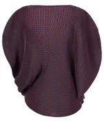 Pleated Top In Gingham Print