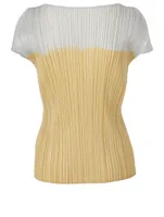 Pleated Short-Sleeve Top