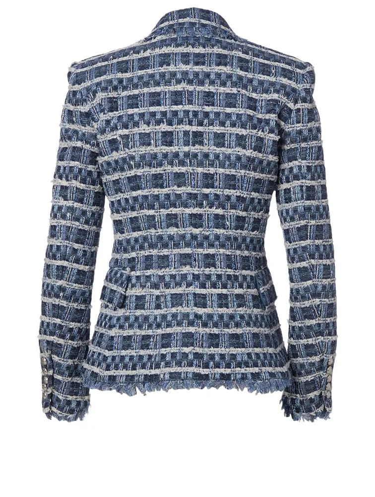Cotton-Blend Tweed Blazer