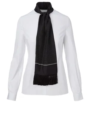 Cotton And Silk Shirt With Scarf