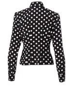 Silk Blouse Polka Dot Print