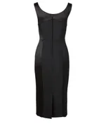 Duchess Satin Midi Dress
