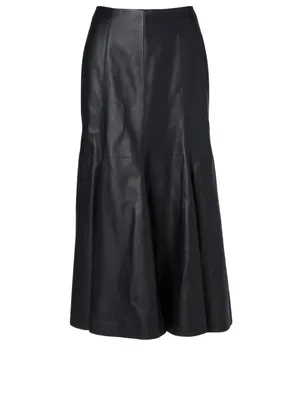 Amy Leather Midi Skirt