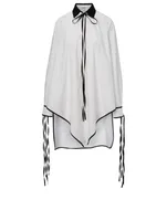 Cotton Pointed Hem Shirt
