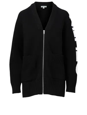 Logo Zip Cardigan