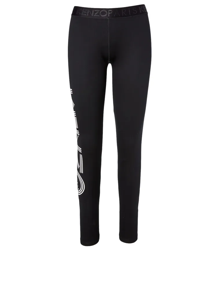 Cotton-Blend Logo Leggings