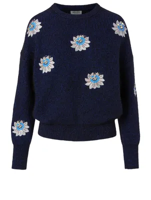 Passion Flower Wool-Blend Sweater