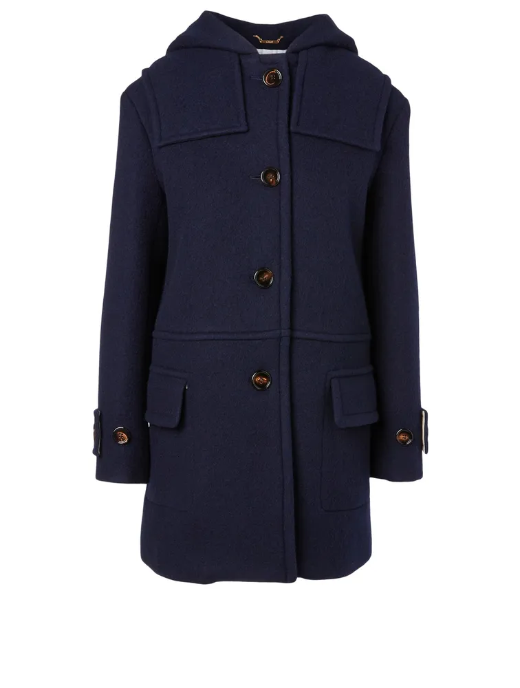 Wool Coat With Hood