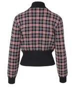 Track Jacket Plaid Print