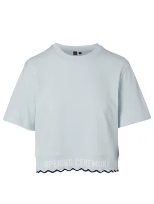 Cotton Logo Cropped T-Shirt