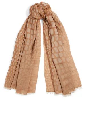 Potus Wool And Modal Jacquard Scarf