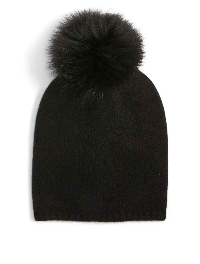 Crasso Cashmere Toque With Fur Pom