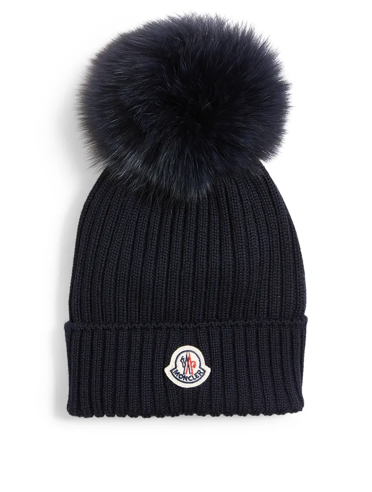 Kids' Wool Toque With Fur Pom