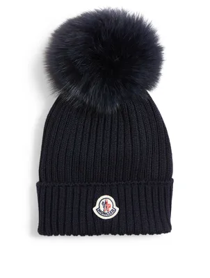 Kids' Wool Toque With Fur Pom