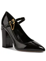 Ringstud Patent Leather Mary Jane Pumps