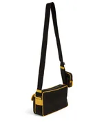 Nylon And Saffiano Leather Crossbody Bag