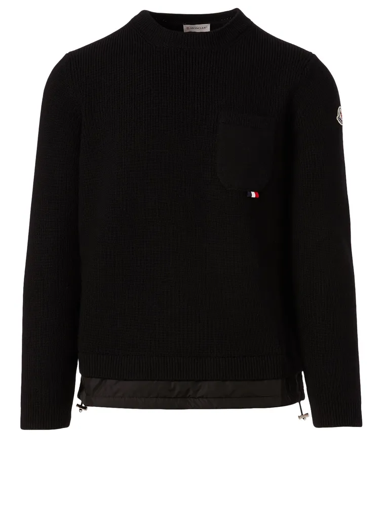 Wool Sweater With Nylon Gaiter