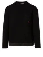 Wool Sweater With Nylon Gaiter