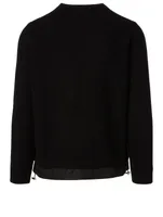 Wool Sweater With Nylon Gaiter