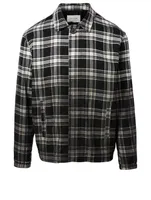 Cotton Jacket Ombre Plaid Print