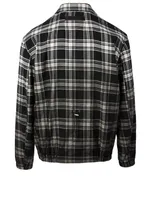 Cotton Jacket Ombre Plaid Print