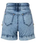 Acid Wash Double Shorts