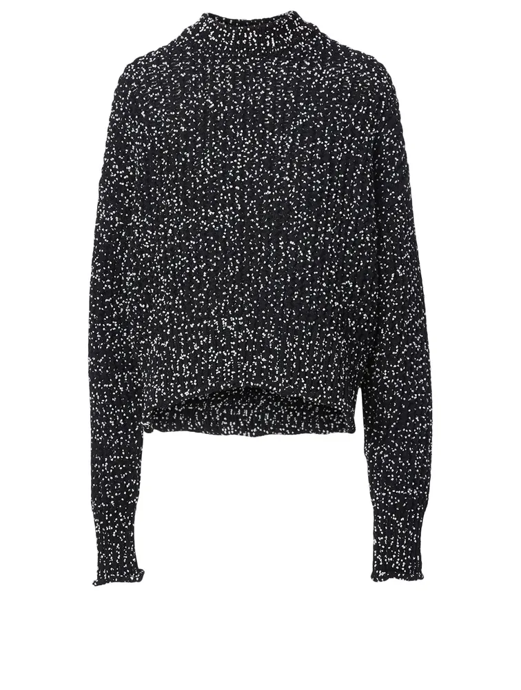 Wool-Blend Mockneck Sweater